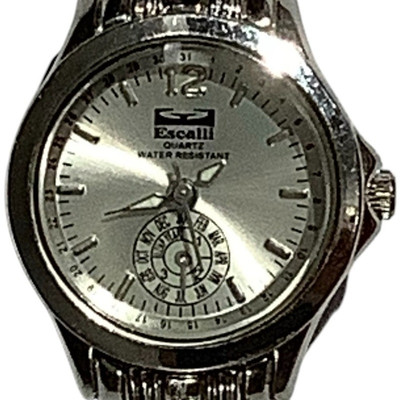 Escalli Ladies Watch, Silver Tone Band and Trim, 25mm Face, Non-Operable