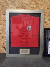 England 1966 World Cup Winners Signed Shirt Framed, 9 Players