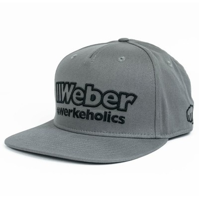 Weber #Werkeholics Snapback Cap grau Basecap 5 Panel Cap Mütze Kappe 