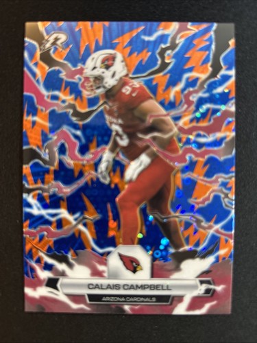 2025 Topps Resurgence #3 Calais Campbell Blue and Orange Shock Refractor