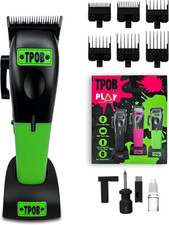 Play Barber Hair Clippers for Men 7500 RPM with Rubber Grips Black/Green/Pink