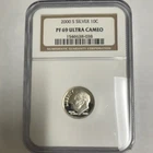 2000 S Silver Roosevelt Dime Proof NGC PF 69 Ultra Cameo Cert# 1546638-038