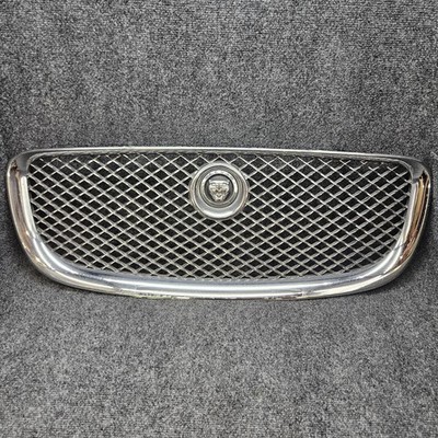 2010-2015 Jaguar XJ XJR Front Bumper Grille Grill with Emblem OEM Chrome