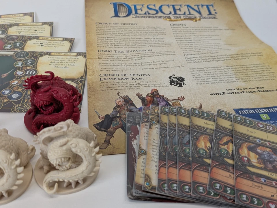 FFG Descent 2nd Edition Spiel Crown of Destiny Erweiterung FULLY SLEEVED *LESEN* - Bild 4 von 4