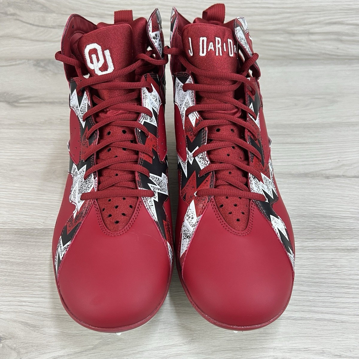 Nike Jordan 7 Force Savage PE Oklahoma Sooners Cleats Mens  display picture 1