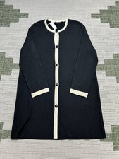 Ann Taylor Sweater Dress Womens Xl Black Wool Knit New 