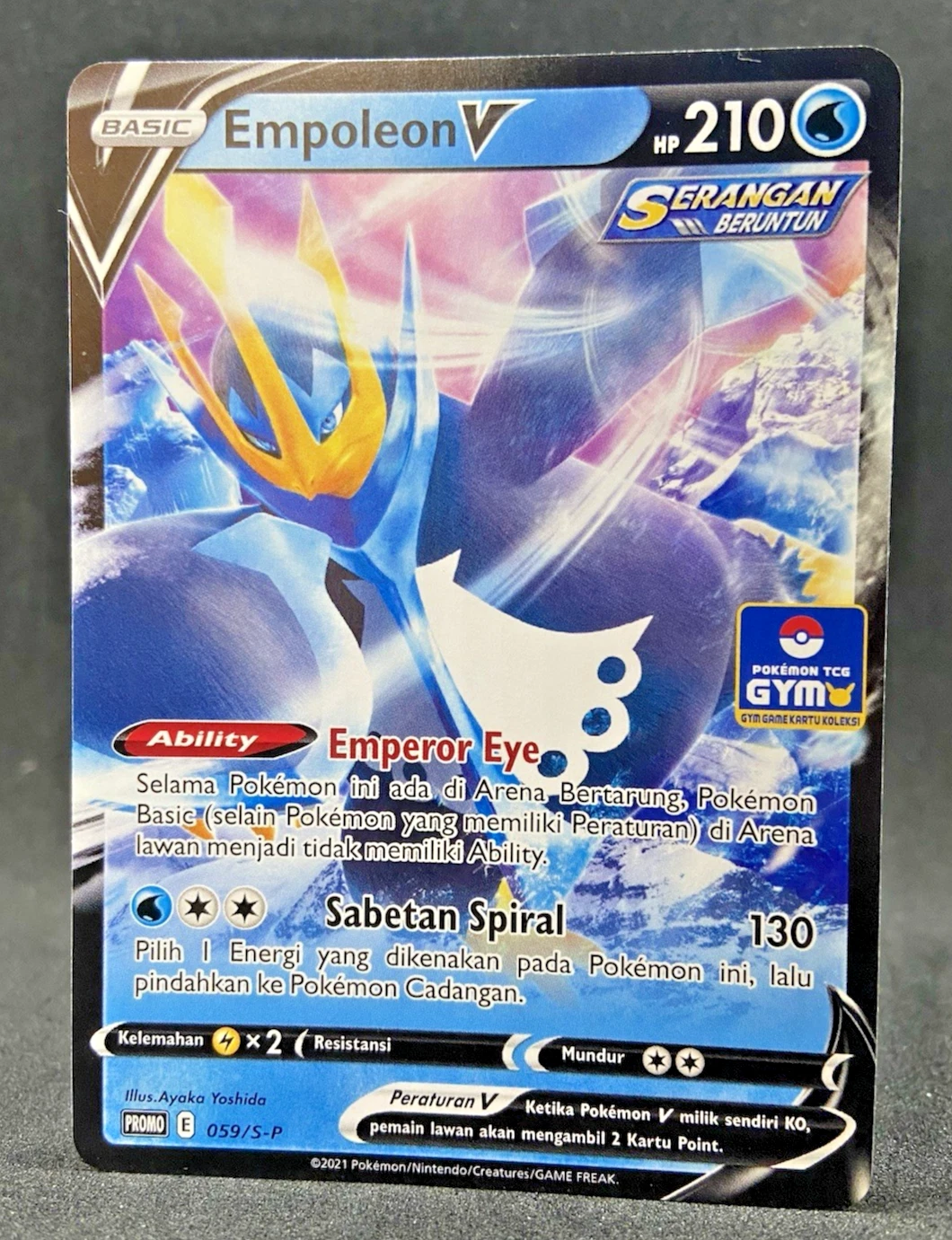 Special Pokémon TCG Indonesia Empoleon V Gym Promo 059/S-P Near Mint