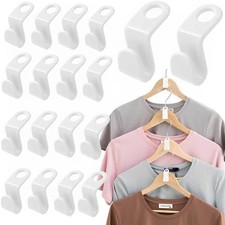 Clothes Hanger Connector Hooks, Plastic Cascading Hooks Extender Clips, Space