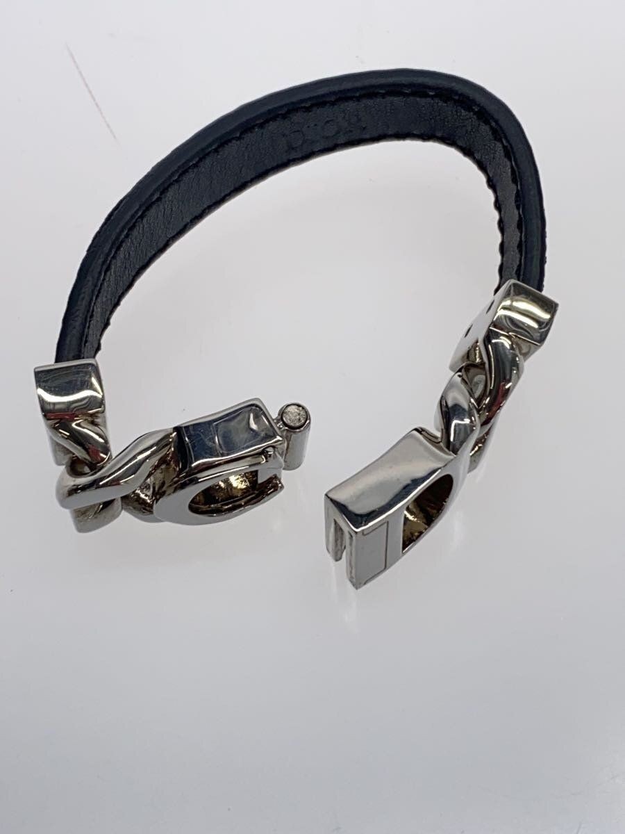 Dior HOMME bracelet CD ICON chain leather Black mens Used | eBay