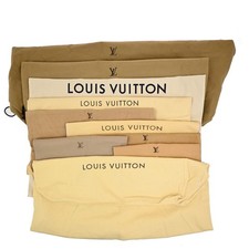 LOUIS VUITTON Logo 10 Set Dust Bag Drawstring Canvas Cotton Beige Brown 01KB865