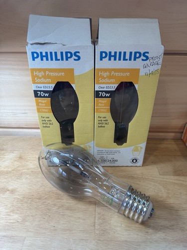 3 Philips High Pressure Sodium Clear BD17 70W C70S62 For Use Only with ANSI S62 - Picture 1 of 6