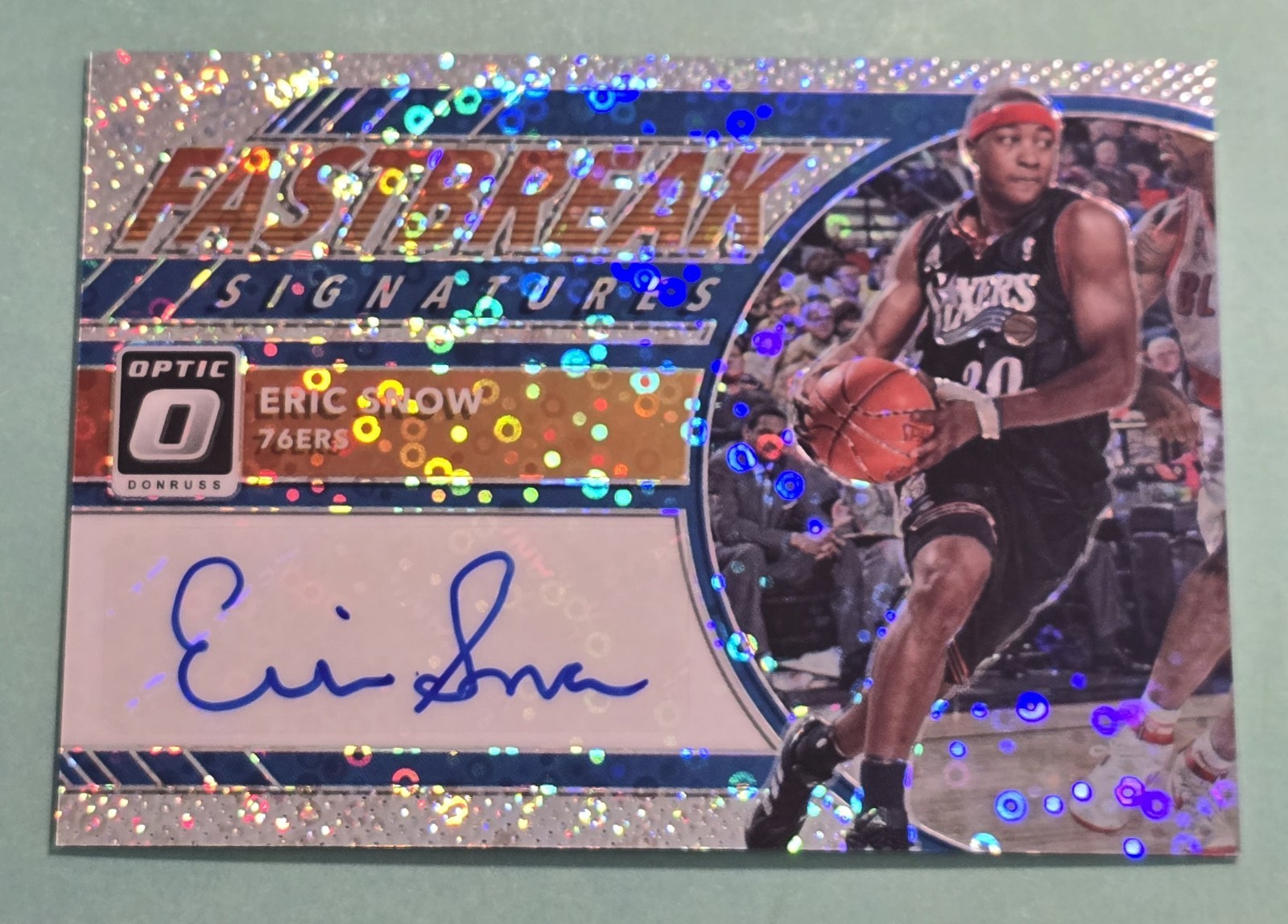 2017-18 Panini Donruss Optic ERIC SNOW Fast Break Signatures AUTO Prizm SP 76ers