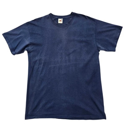 Camiseta Fruit of the Loom para hombre azul marino M Classic Valueweight - Imagen 1 de 4