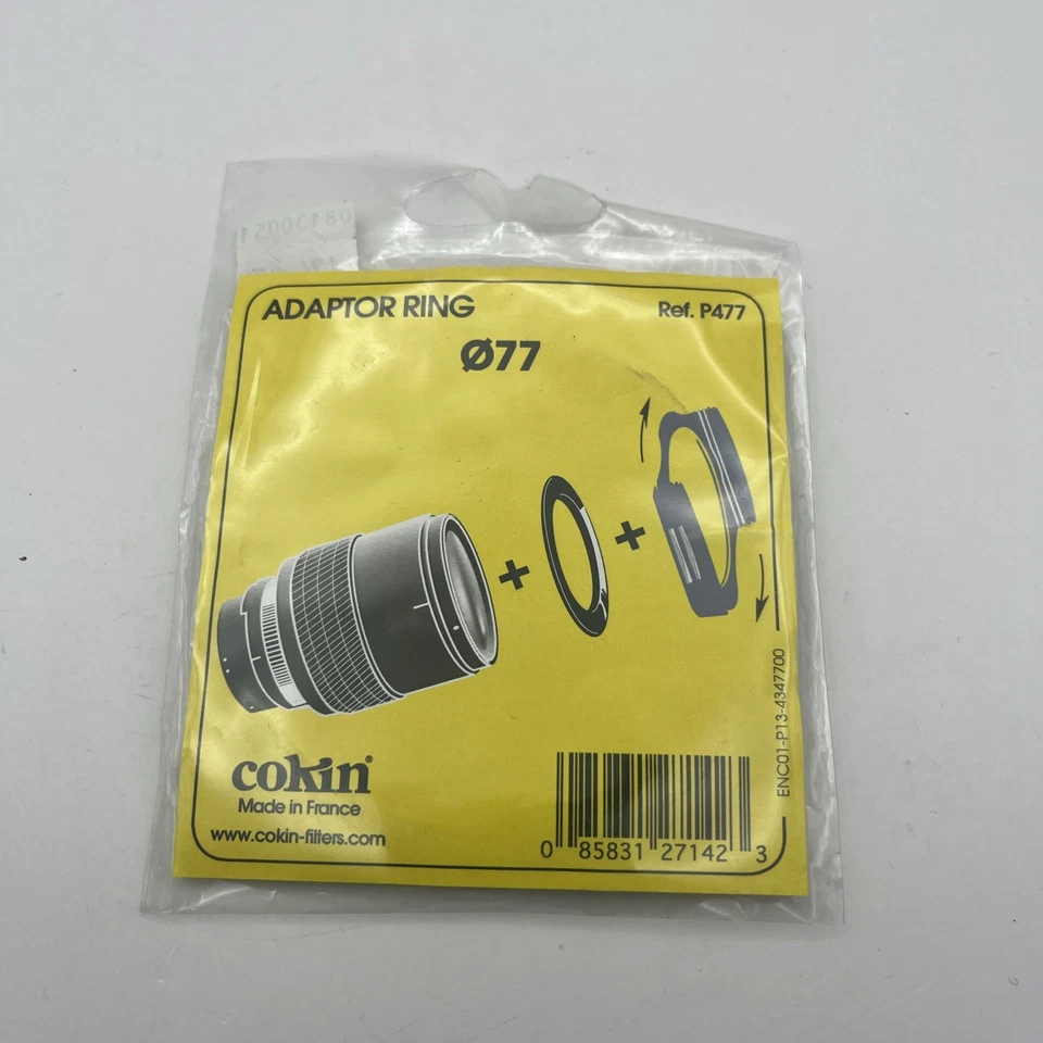 Genuine Cokin P Series 77mm Adapter Ring P477 Made in France Thread to P System - Image 2 of 2