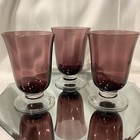 Lenox Colore Amethyst Footed Tumbler Water Glass- Set of 3 EUC
