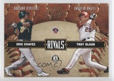 2004 Donruss Leather & Lumber Rivals /2499 Eric Chavez Troy Glaus #LLR-33 8u9