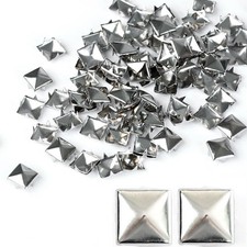 1000PCS Pyramid Studs for Clothing Leather, Metal Square Spikes for DIY Leath...