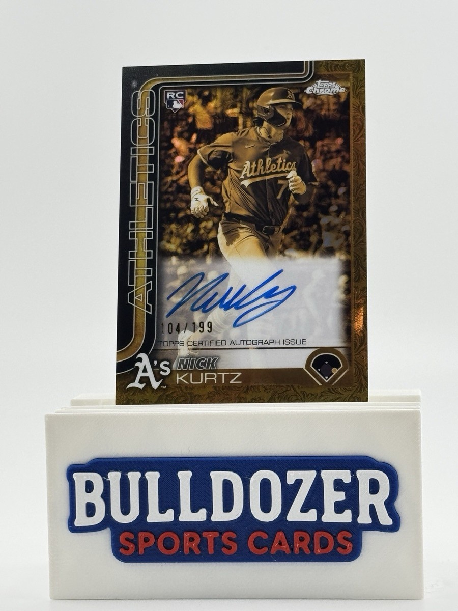2025 Topps Gilded Collection Nick Kurtz Chrome Cast In Gold Auto 