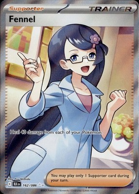 Fennel 162/086 Holo Ultra Rare Black Bolt Pokemon Near Mint