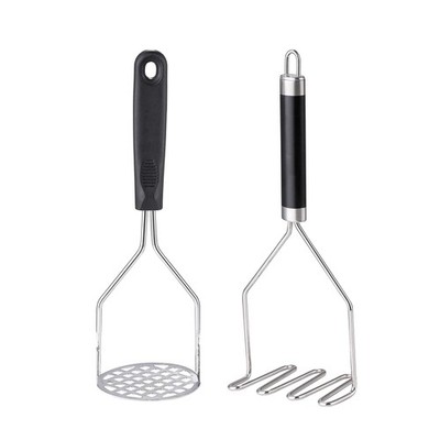 2PCS Potato Masher Heavy Duty Stainless Steel Mashed Potatoes Masher Masher Ki