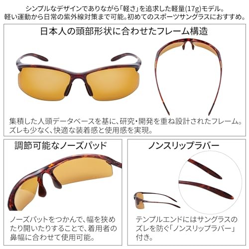 Gafas de sol deportivas polarizadas SWANS Airless Move SAMV-0065 DMBR Demi BrownJapón - Imagen 4 de 5
