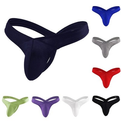 Herren G-String T-Back Tanga 95%Nylon+5%Elasthan Atmungsaktiv G-String Design
