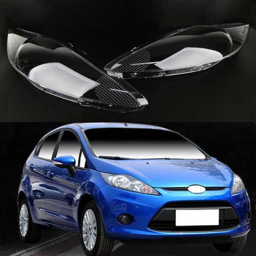 1 Pair Headlight Headlamp Clear Lens Shell Cover For Ford Fiesta 2009-2012 - Picture 10 of 10