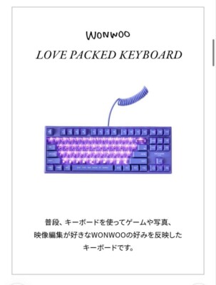 SEVENTEEN Artist Made Collection WONWOO Love Packed Keyboard