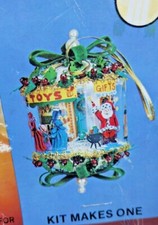 Walco Holiday Industries CHRISTMAS EVE Carousel Sequin Bead Ornament Kit RARE 