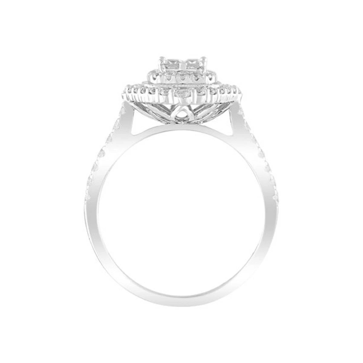 Forever Bride 10K White Gold 3 4 CTTW Diamond Bridal Ring Women