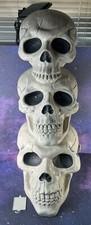 Hyde Eek Halloween Lit Animated Stacked Skull Halloween Decorative Prop