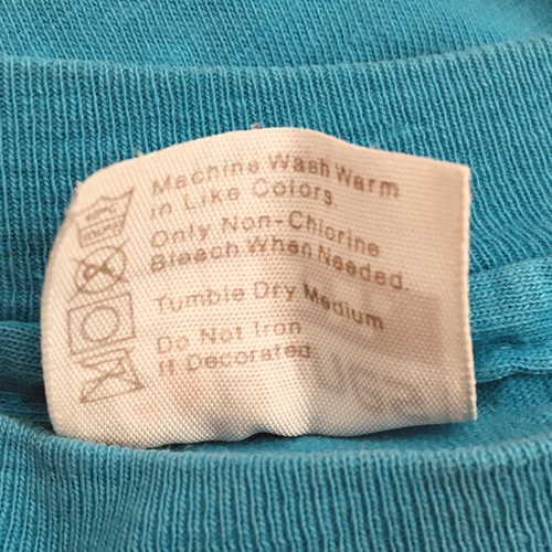 Vintage 80s Hanes Beefy T-Shirt Mens Large Blue Hawaii Maui Single Stitch - Picture 8 of 8
