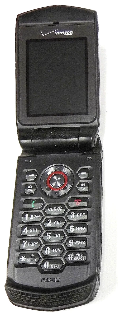 Casio G zOne Ravine C751 Black Verizon Rare Cellular Flip