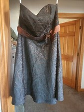 NWT David Bridals Black And Copper Strapless Aline  Dress Size 18