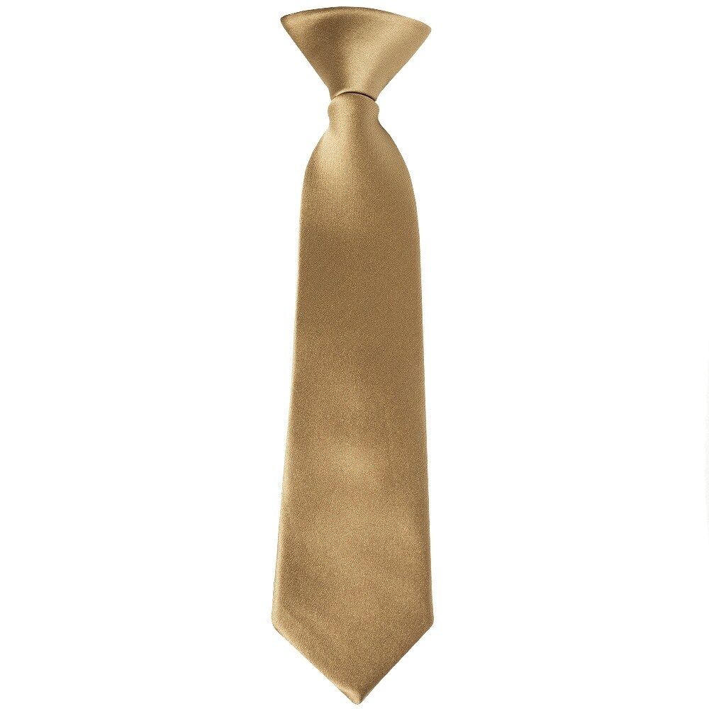 Pre Tied Iced Coffee Satin Boys Tie Age 4-7 Kids Wedding Christening Slim Tie