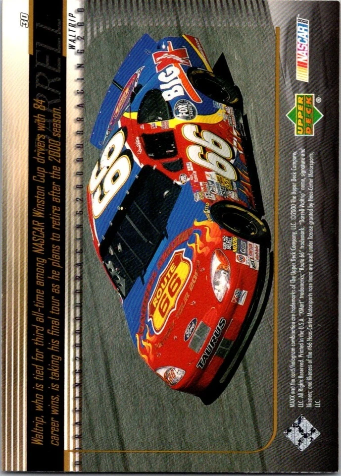 2000 Upper Deck Racing #30 Darrell Waltrip - Image 2 of 2