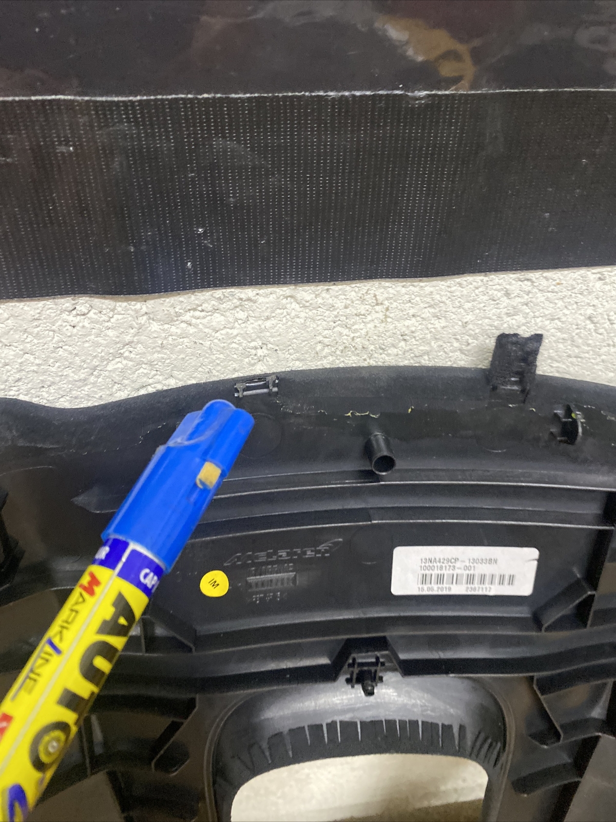 McLaren 570S Spider Speedometer Cluster Panel Black Alcantara 13NA429CP #413
