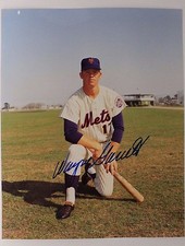 Wayne Garrett New York Mets Expos Autographed 8x10 Signed Photo 16B
