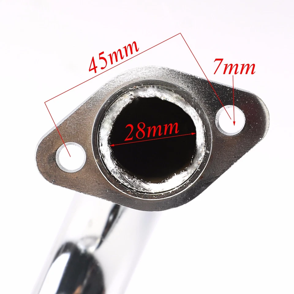 Silenciador de tubo de escape 28mm para 110cc 125cc ATV Quad CT ATC 70 Dirt Pit Bike Trail - Imagem 3 de 4