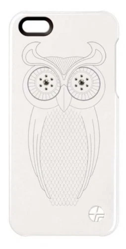 Funda/Funda Trexta Cuero Genuino SERIE CRISTAL iPhone 5S/5/SE Swarovski Blanca Foto 2 de 2