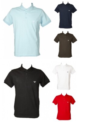 SG Herren Poloshirt EMPORIO ARMANI Shirt Kurzarm mit Kragen und Knöpfen Baumwolle el