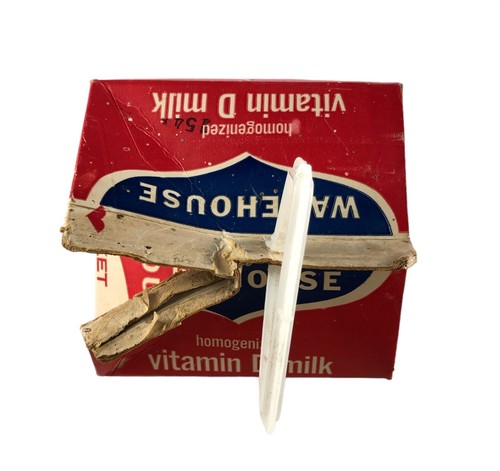 Vintage 1970er Lager Markt 1 Gallone Papier Milchkarton Kunststoffgriff Tulsa - Bild 9 von 9