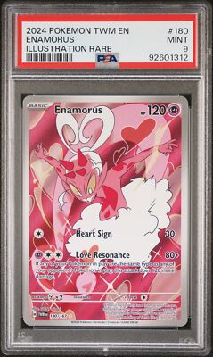 PSA 9 Enamorus Illustration Rare #180 2024 Pokemon TWM Masquerade