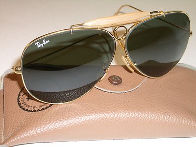 CIRCA 1980's VINTAGE B&L RAY-BAN USA GEP G15 SHOOTING SHOOTER AVIATOR SUNGLASSES