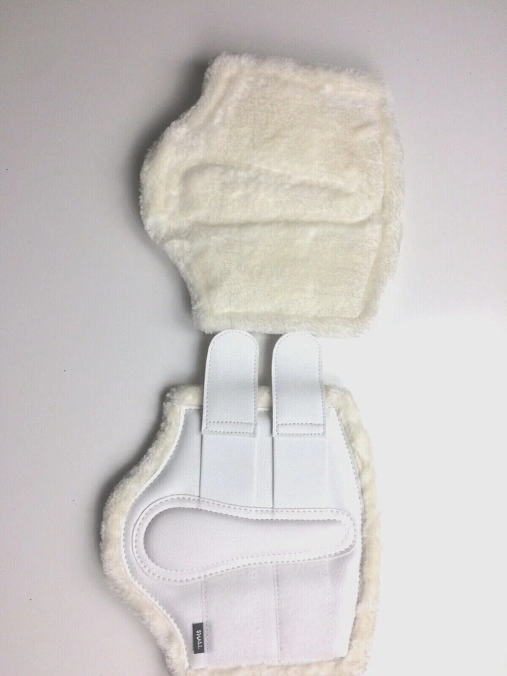 sehr weiche Gamaschen Beinschoner mit Kunstfell in Schaffelloptik weiß - Bild 3 von 3