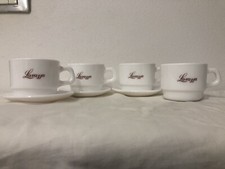 LAVAZZA ARCOPAL 4 TAZZINE 3 PIATTINI SERIE RESTAURANT MADE IN FRANCE