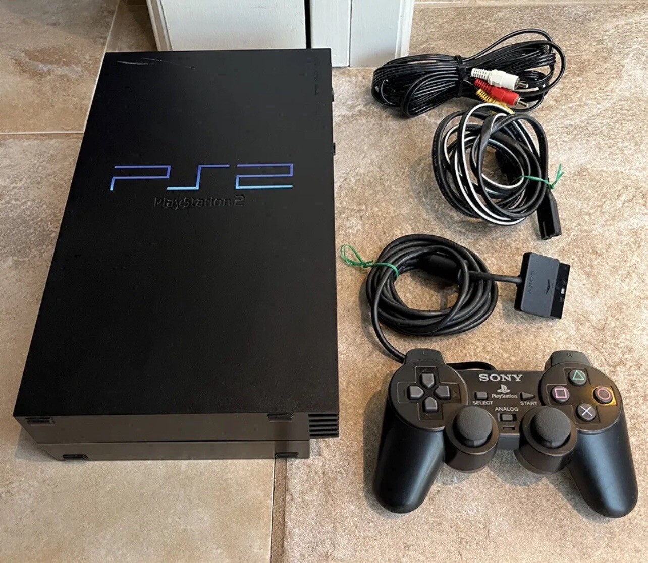 Sony PlayStation 2 PS2 Fat Console With Controller And Cables Used eBay