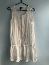 Women's white lace shift dress with inner cami  - Mango size S -