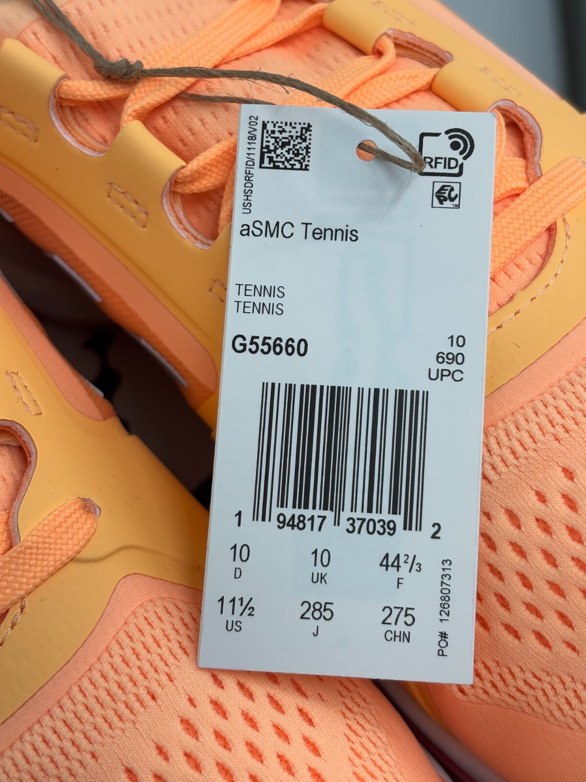 adidas Womens Stella McCartney X Barricade Tennis Shoes 11.5 Acid Orange G55660