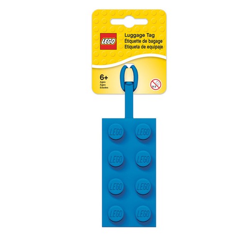 2x Lego Kids Children Brick Bag Tag Suitcase Luggage Backpack Address 6y+ Blue - Picture 2 of 2